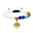 Z262 Sieben Chakra verstellbares Armband golden