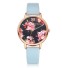 Zegarek damski z tarczą w kształcie kwiatka J3193 jasnoniebieski