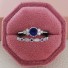 Zestaw damskich pierścionków 2 szt D2475 ciemnoniebieski