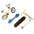 Zestaw mini deskorolka, rower i hulajnoga żółty