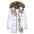 Zimná bunda s kožušinkou F1071 biela