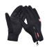 Zimné zateplené unisex rukavice Športové teplé rukavice s podporou dotyku dipleja pre mužov aj ženy čierna