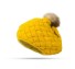 Zimný detský čiapka s brmbolcom žltá