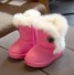 Zimowe buty dziewczęce z futrem jasnoróżowy