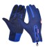 Zimowe ocieplane rękawiczki unisex Sportowe, ciepłe rękawiczki z podwójnym wsparciem dotykowym dla kobiet i mężczyzn niebieski