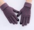 Zimowe rękawiczki damskie dotykają fioletowy