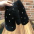 Zimowe rękawiczki damskie z dżetów czarny