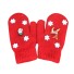 Zimowe rękawiczki dziecięce ze świątecznymi motywami J1250 czerwony