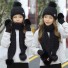 Zimowy zestaw damski z czapką, szalikiem i rękawiczkami czarny