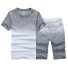 Zweifarbiges Herren-Set – T-Shirt und Shorts J2767 grau