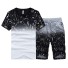 Zweifarbiges Herren-Set – T-Shirt und Shorts J2767 schwarz