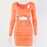 Zweiteiliges Damen-Minikleid orange